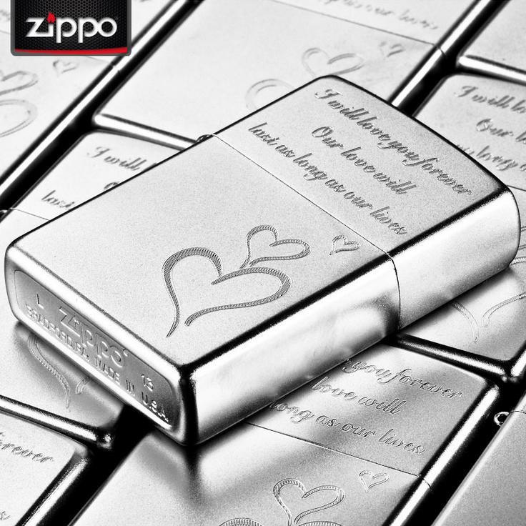 zippo打火机zippo正版 限量205磨砂永恒的爱 zppo正品旗舰店专卖