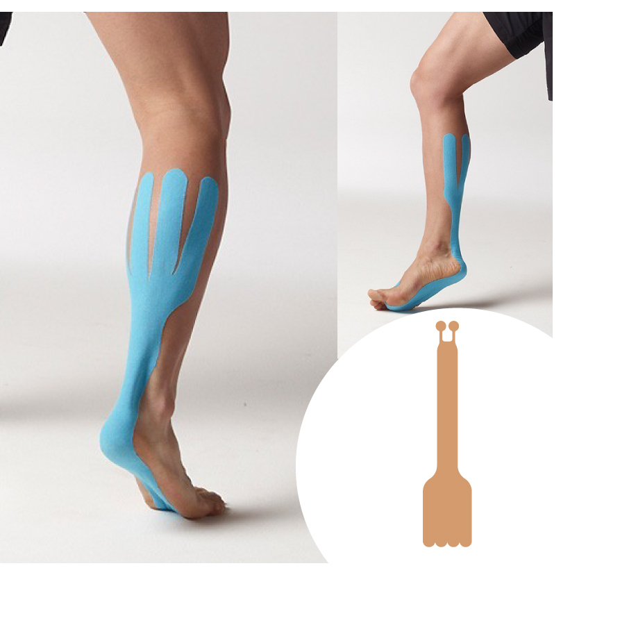 tech 肌内效贴布 护小腿 跟腱炎肌贴 kinesio tape 肌肉贴