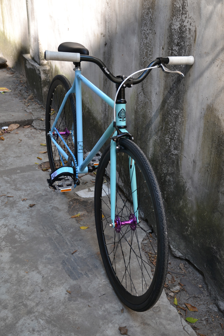 包邮fixed gear复古竞速平花铬钼钢渐变死飞车krewe700c整车参考