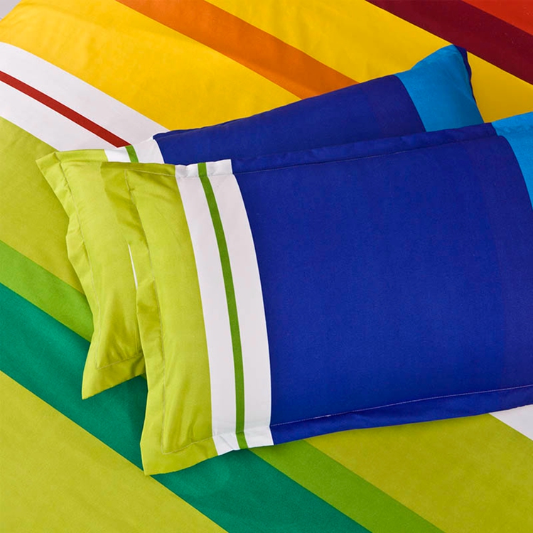 三色条纹磨毛仿纯棉多件套1.5 1.8 2*2.3米150 200 230四件套