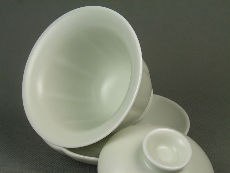 恒福定窑盖碗 陶瓷功夫茶具配件 恒陶正品大盖碗 茶艺盖碗 特价